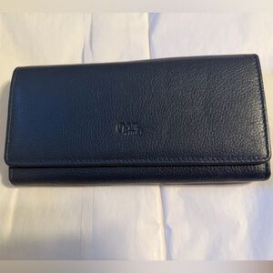 Mou Meraki Navy Leather Wallet